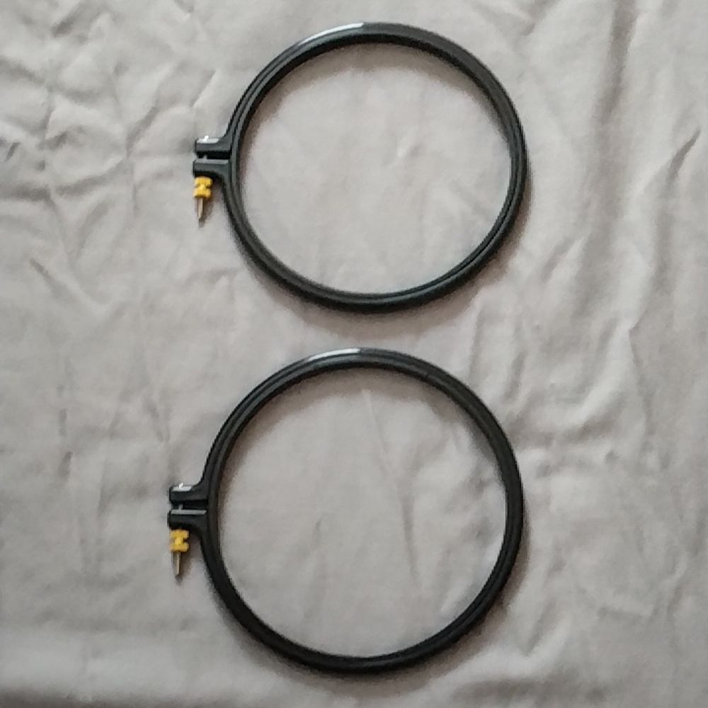 Two Cross-Stitch Hoops - Picture 2 of 2